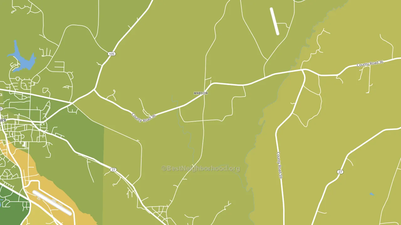 Mabson, AL block-group voter-turnout map