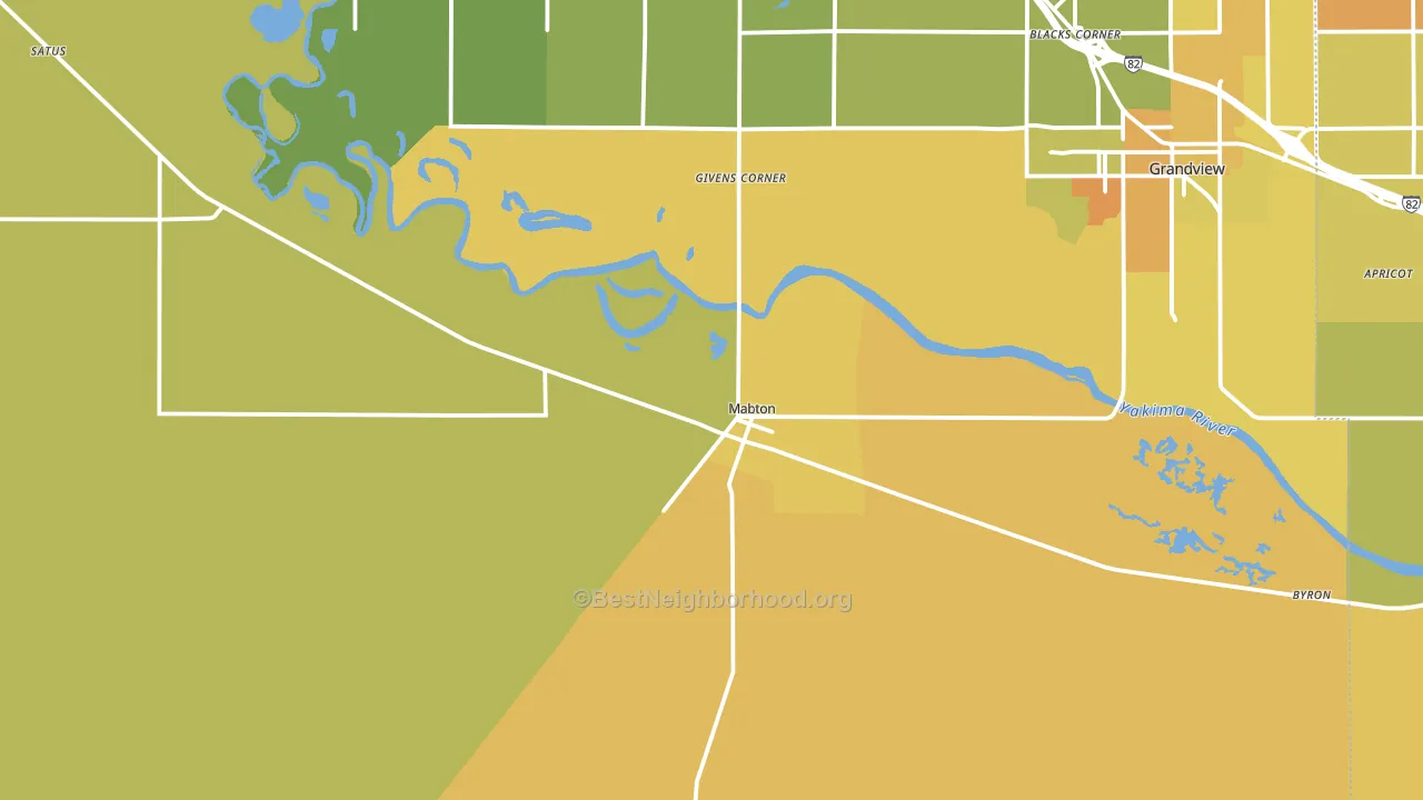 Mabton, WA block-group voter-turnout map