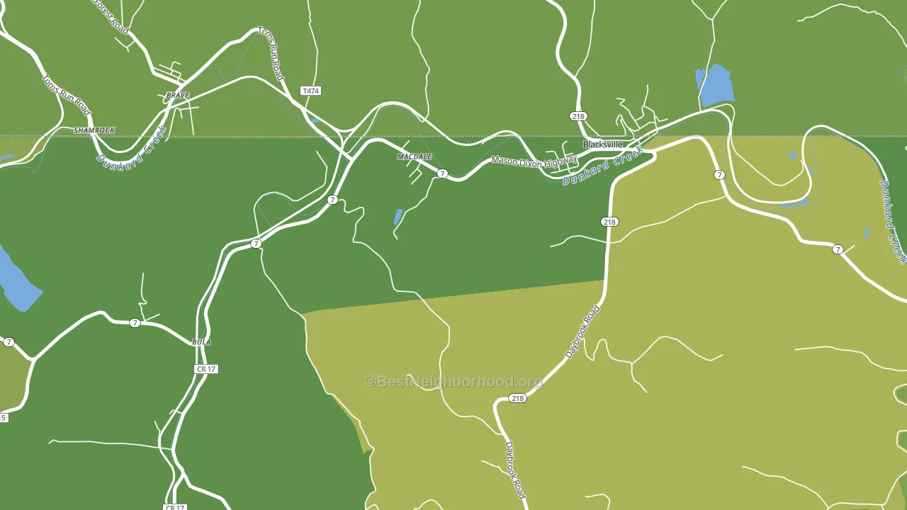 MacDale, WV block-group voter-turnout map
