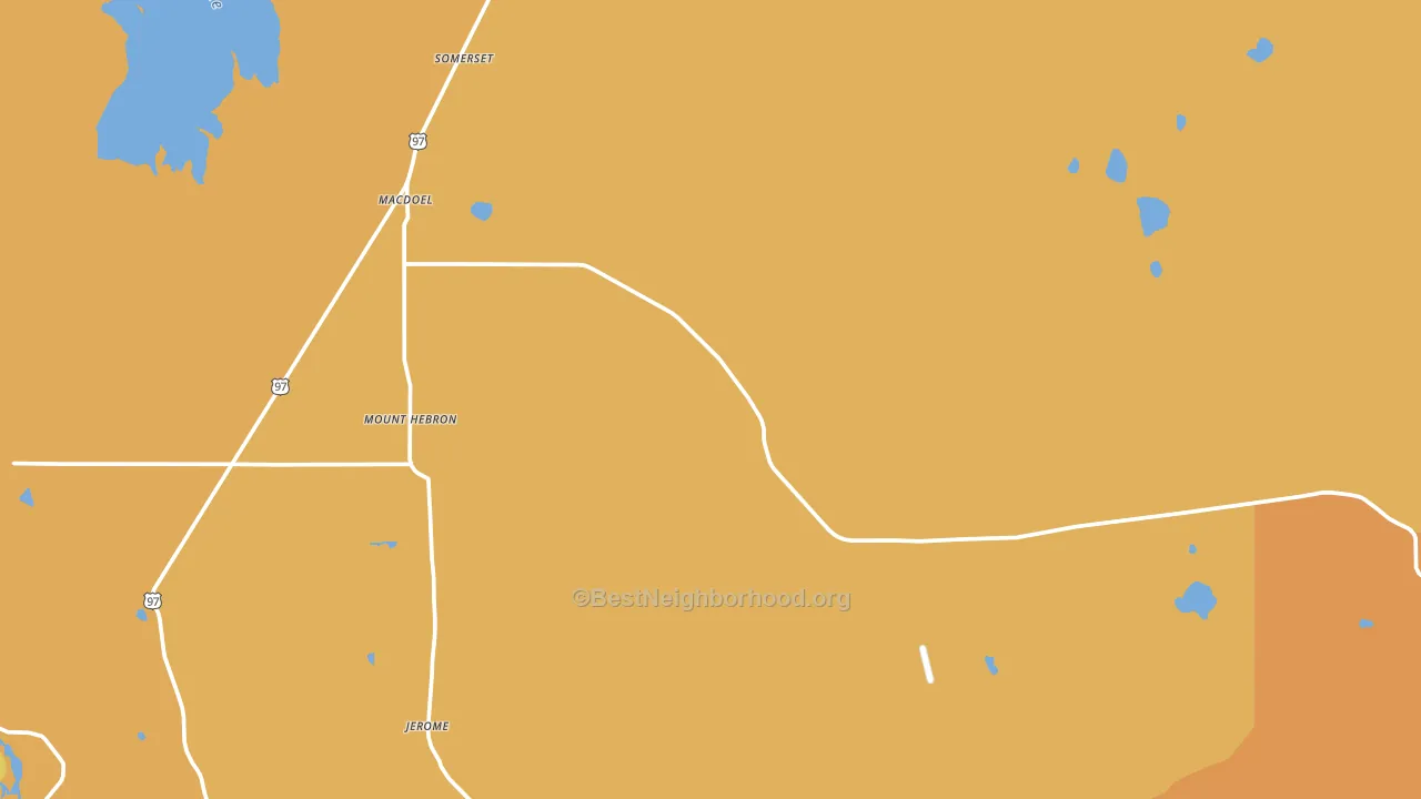 Macdoel, CA block-group voter-turnout map