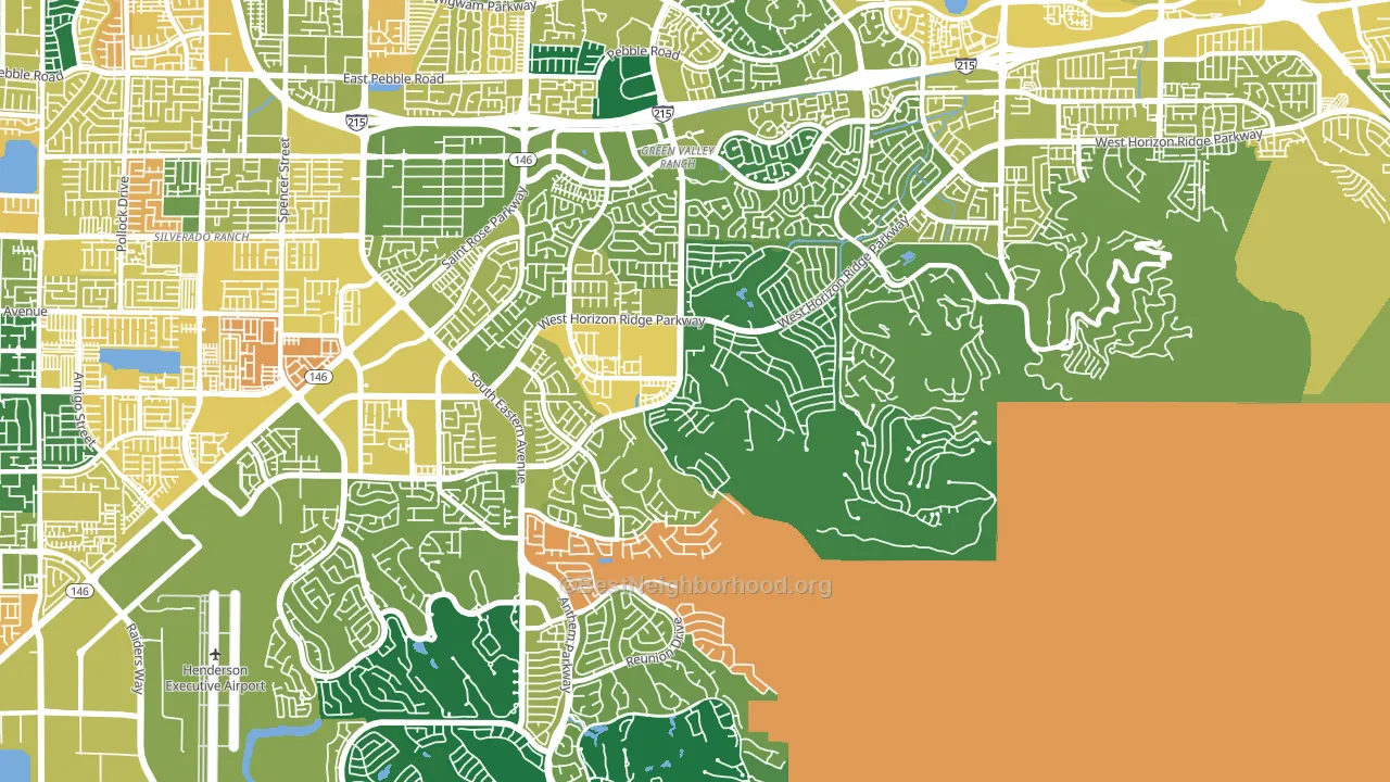 Macdonald Ranch, Henderson, NV block-group voter-turnout map