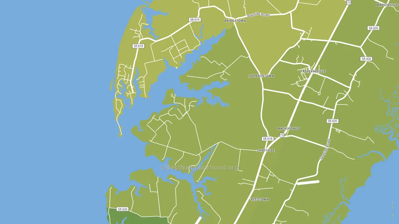Machipongo, VA block-group voter-turnout map