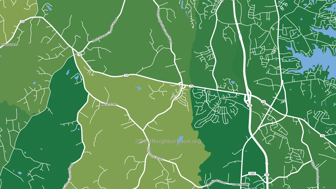 Machpelah, NC block-group voter-turnout map