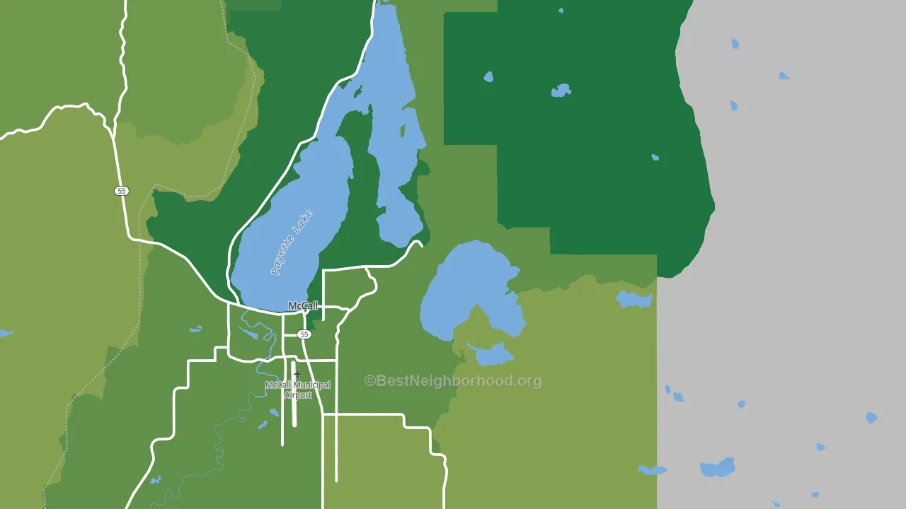 Mackay Bar, ID block-group voter-turnout map