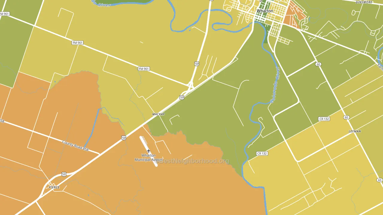 Mackay, TX block-group voter-turnout map