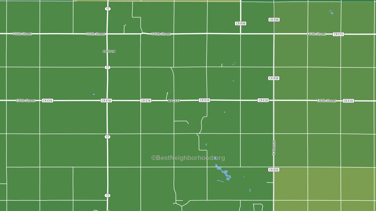 Mackey, IA block-group voter-turnout map