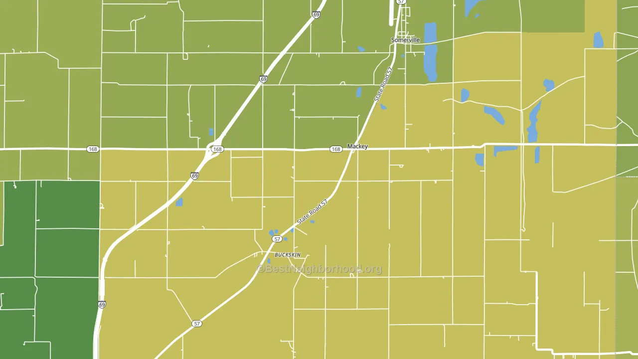 Mackey, IN block-group voter-turnout map