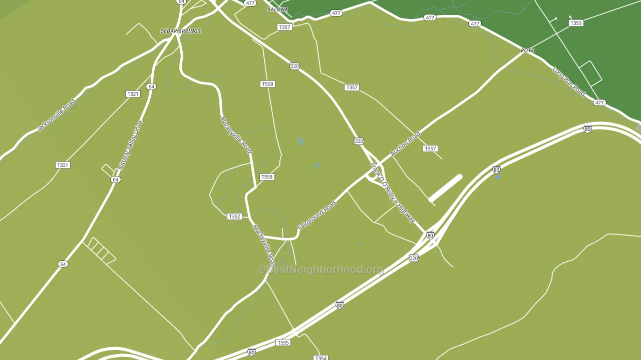 Mackeyville, PA block-group voter-turnout map
