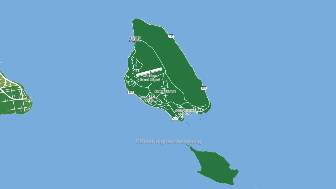 Mackinac Island, MI block-group voter-turnout map