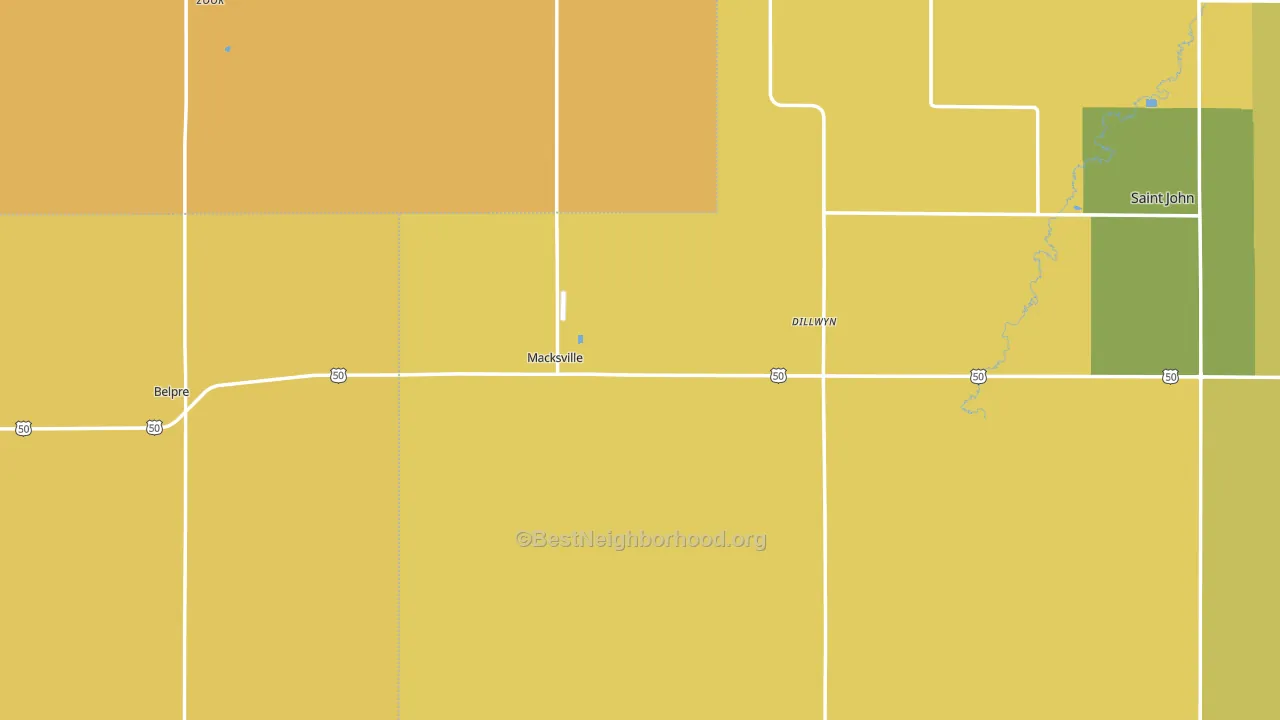 Macksville, KS block-group voter-turnout map