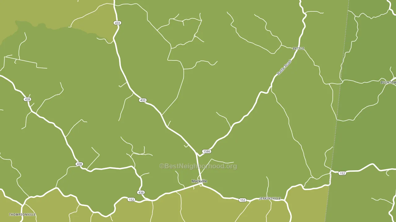 Mackville, KY block-group voter-turnout map