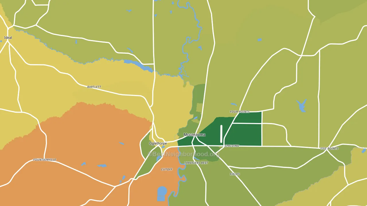 Macon County, GA block-group voter-turnout map