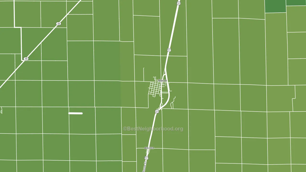 Macon, IL block-group voter-turnout map