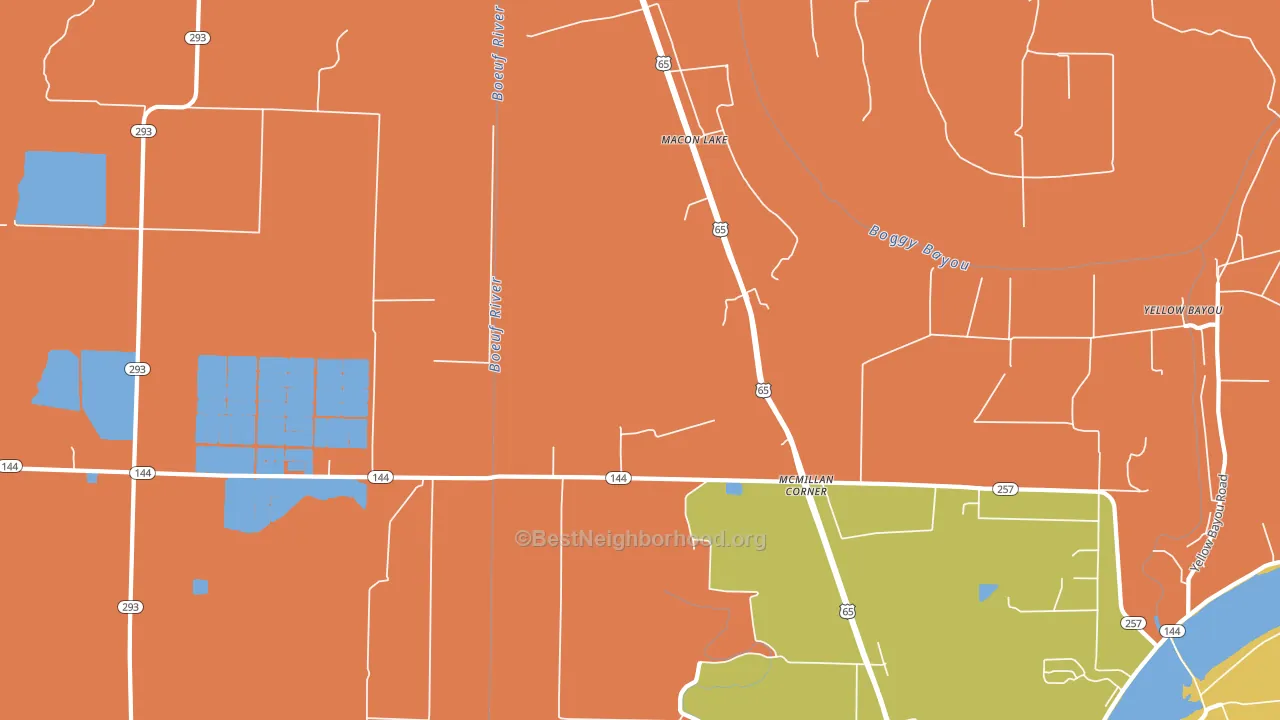 Macon Lake, AR block-group voter-turnout map