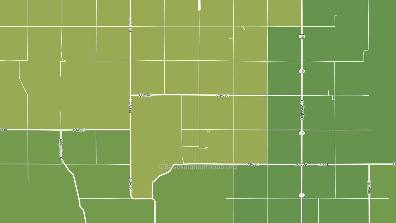 Macon, NE block-group voter-turnout map