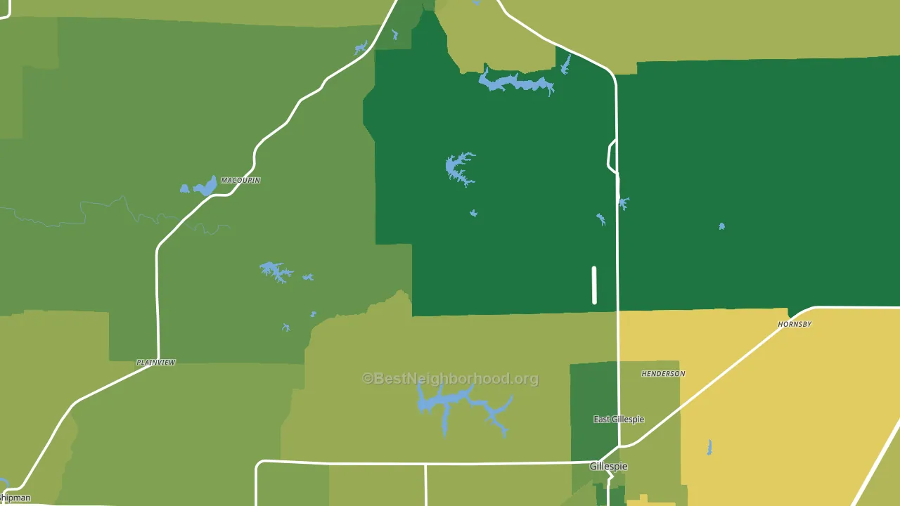 Macoupin County, IL block-group voter-turnout map