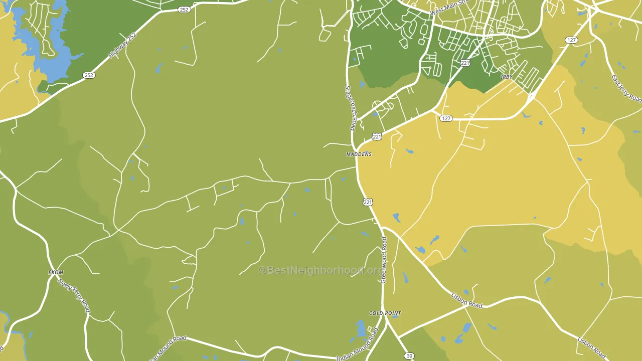 Maddens, SC block-group voter-turnout map