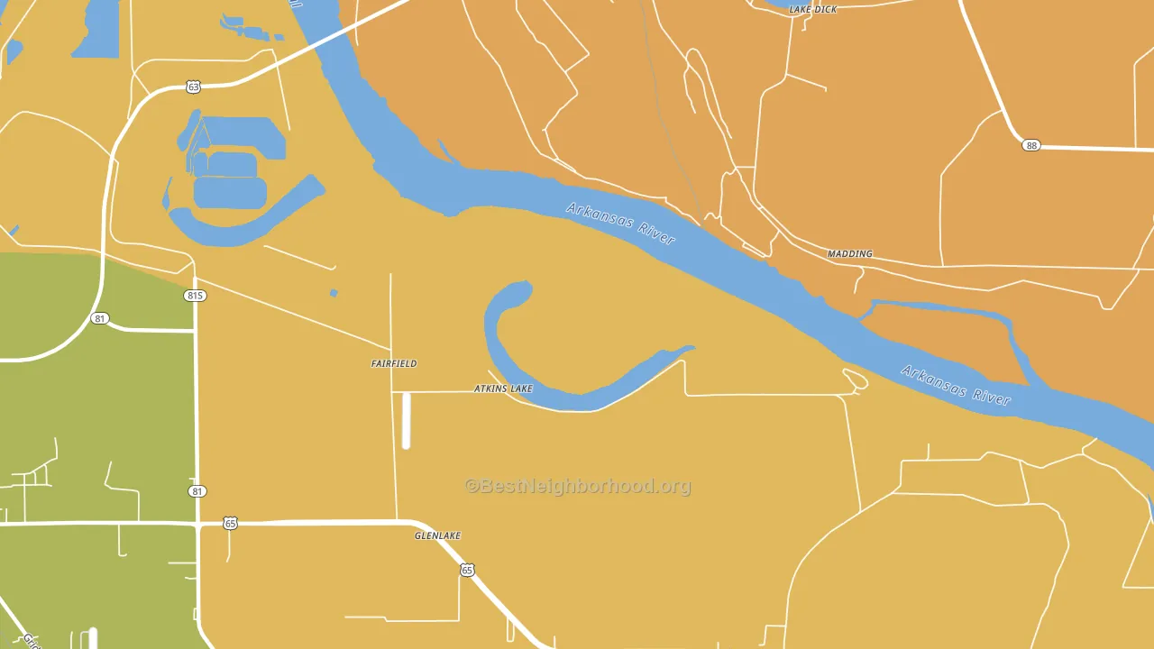 Madding, AR block-group voter-turnout map