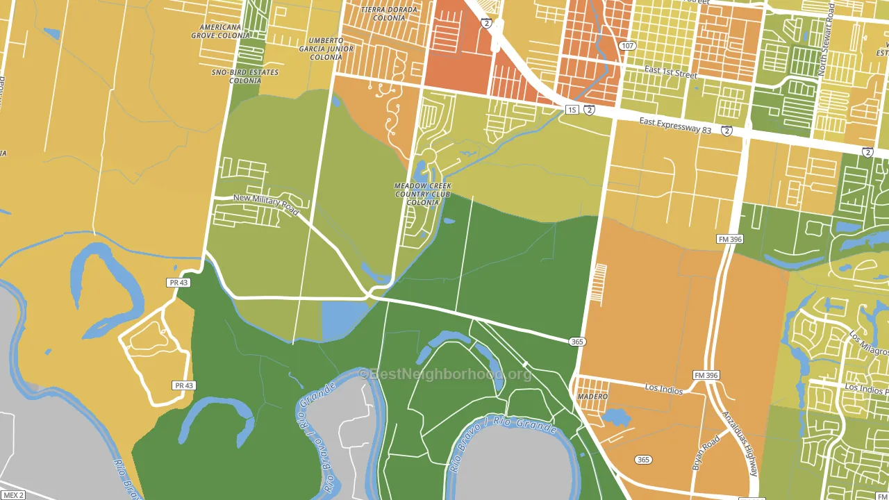 Madero, TX block-group voter-turnout map