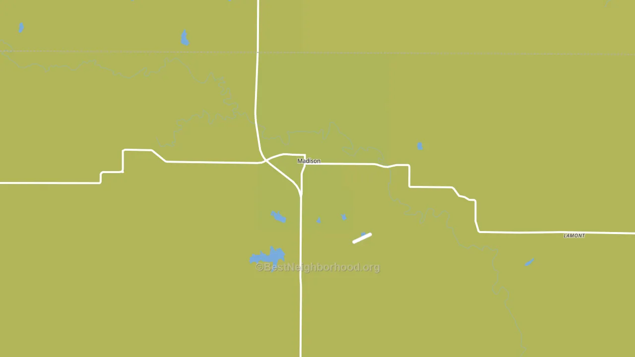 Madison, KS block-group voter-turnout map
