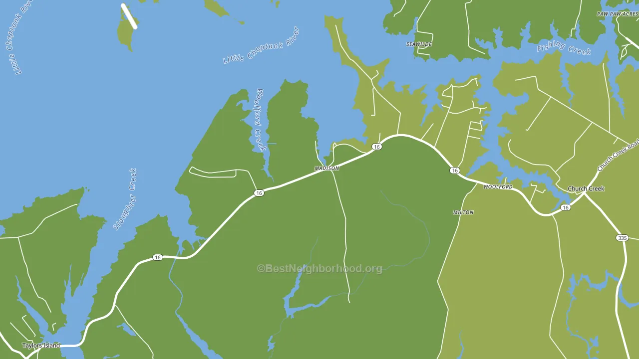 Madison, MD block-group voter-turnout map