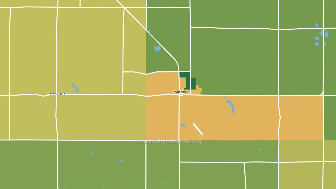 Madison, MN block-group voter-turnout map