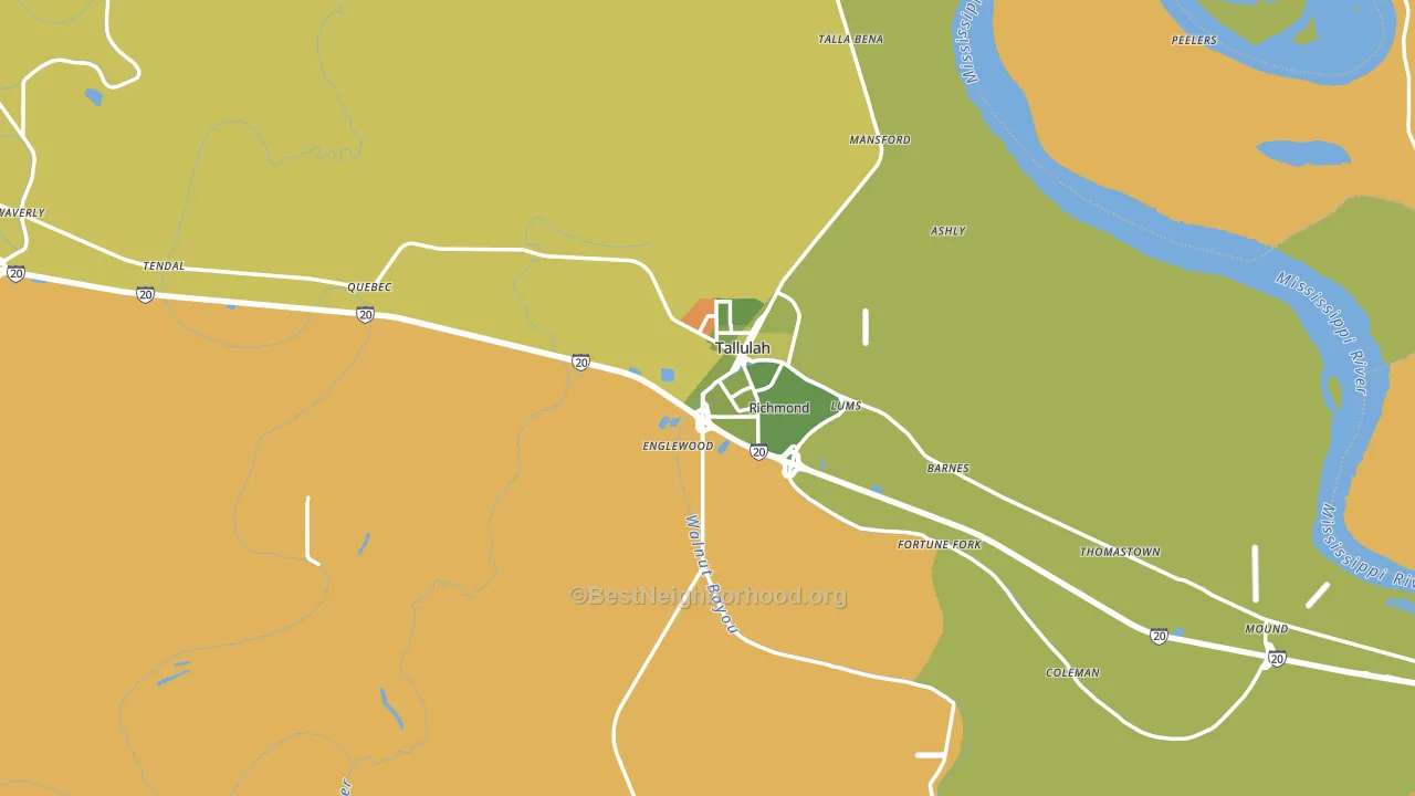 Madison Parish, LA block-group voter-turnout map