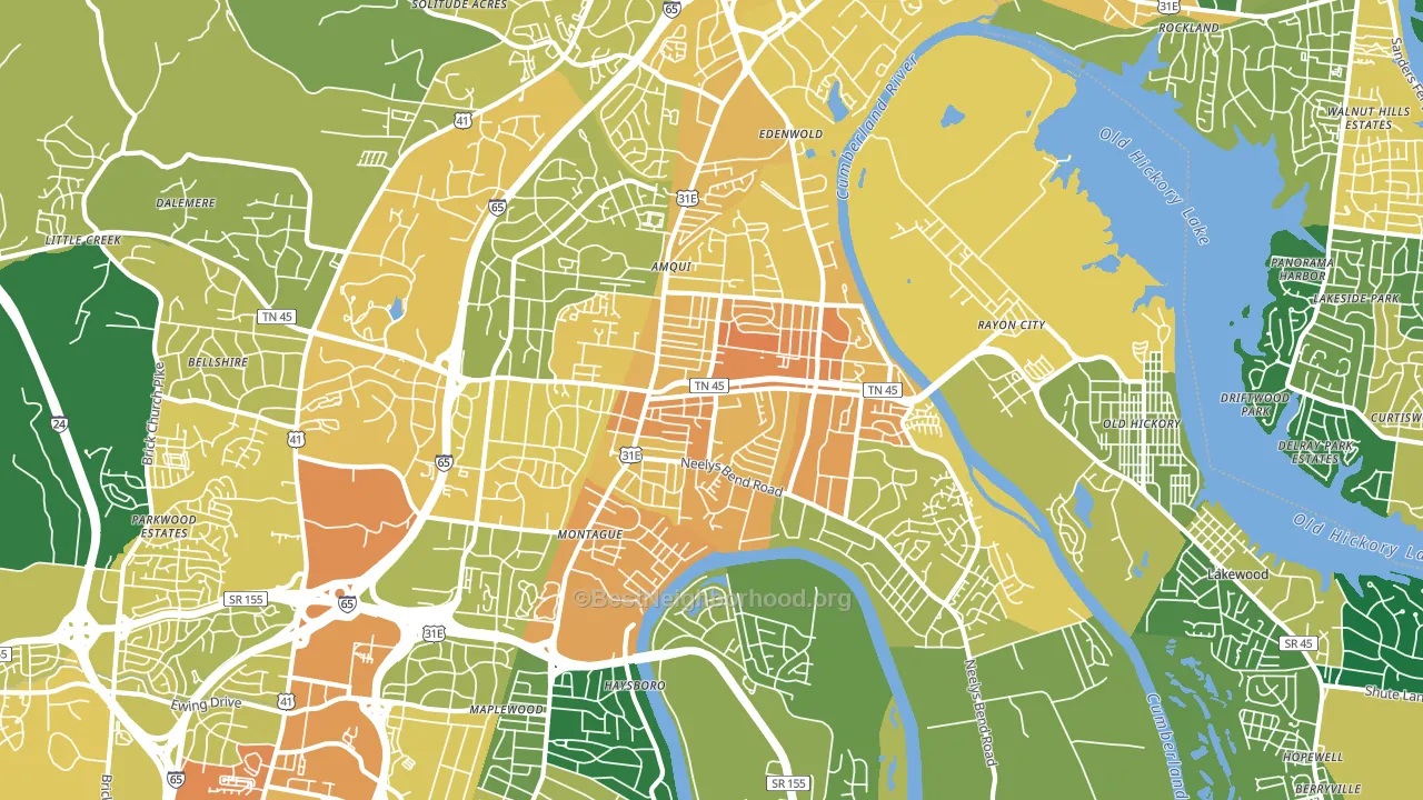 Madison, TN block-group voter-turnout map