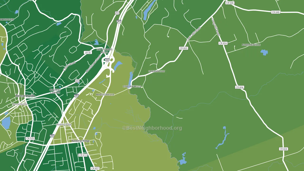 Madisonville, NJ block-group voter-turnout map