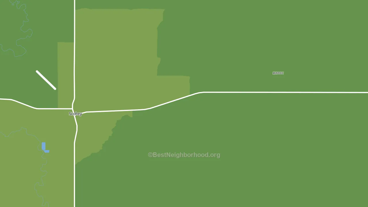 Madoc, MT block-group voter-turnout map