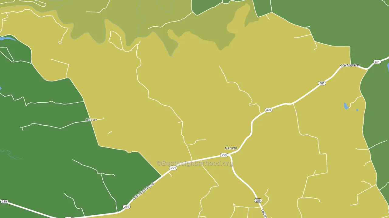 Madrid, KY block-group voter-turnout map