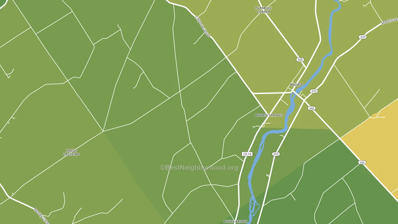 Madrid Springs, NY block-group voter-turnout map