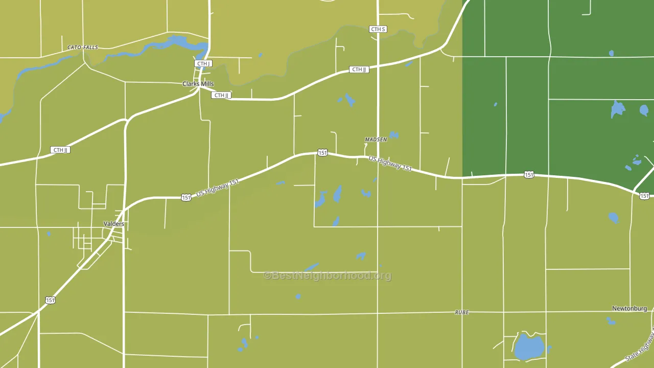 Madsen, WI block-group voter-turnout map