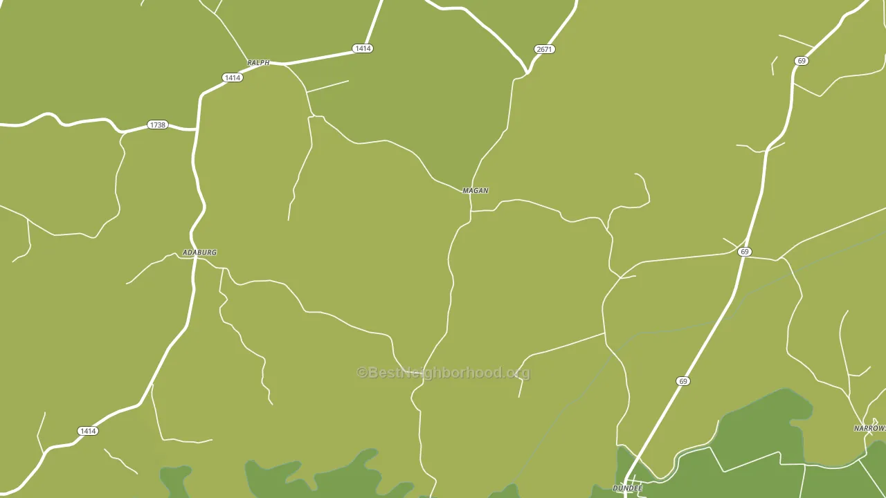 Magan, KY block-group voter-turnout map