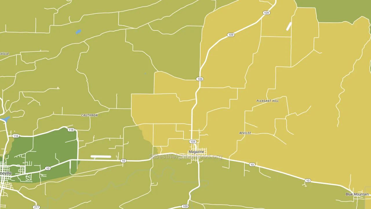 Magazine, AR block-group voter-turnout map