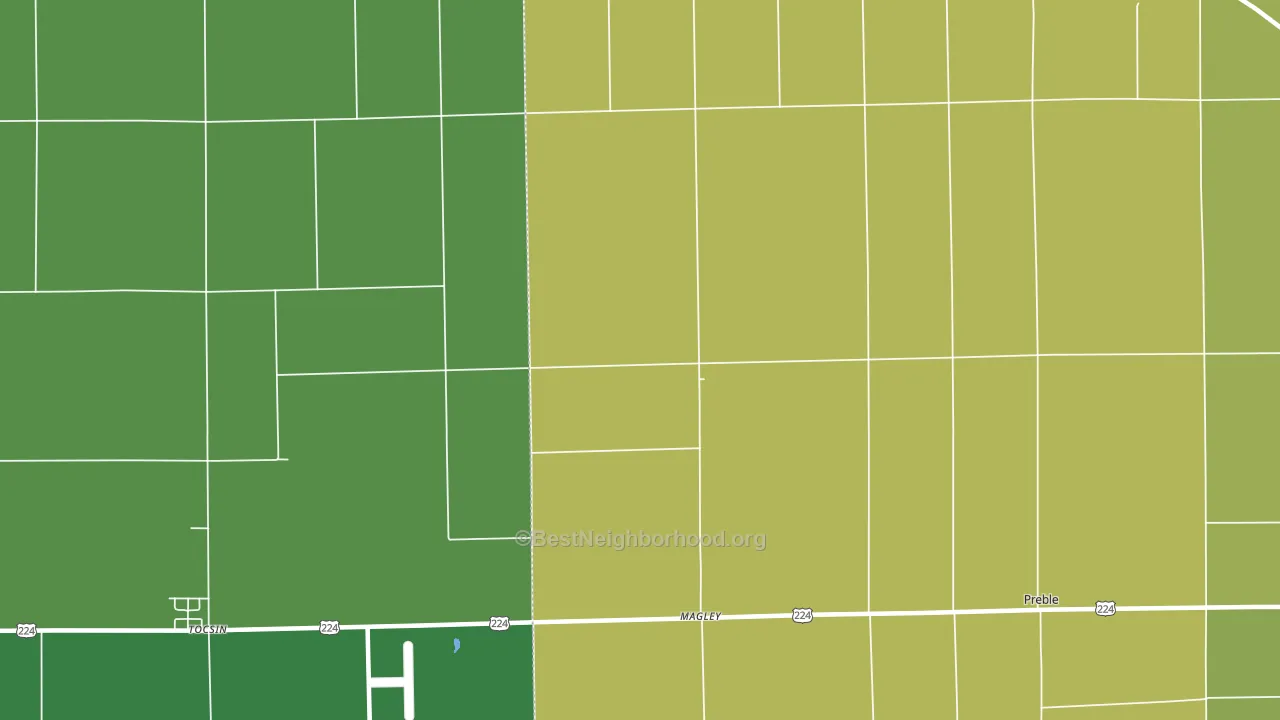 Magley, IN block-group voter-turnout map