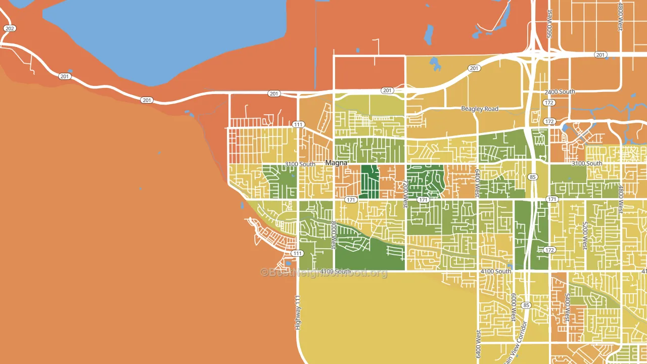 Magna, UT block-group voter-turnout map