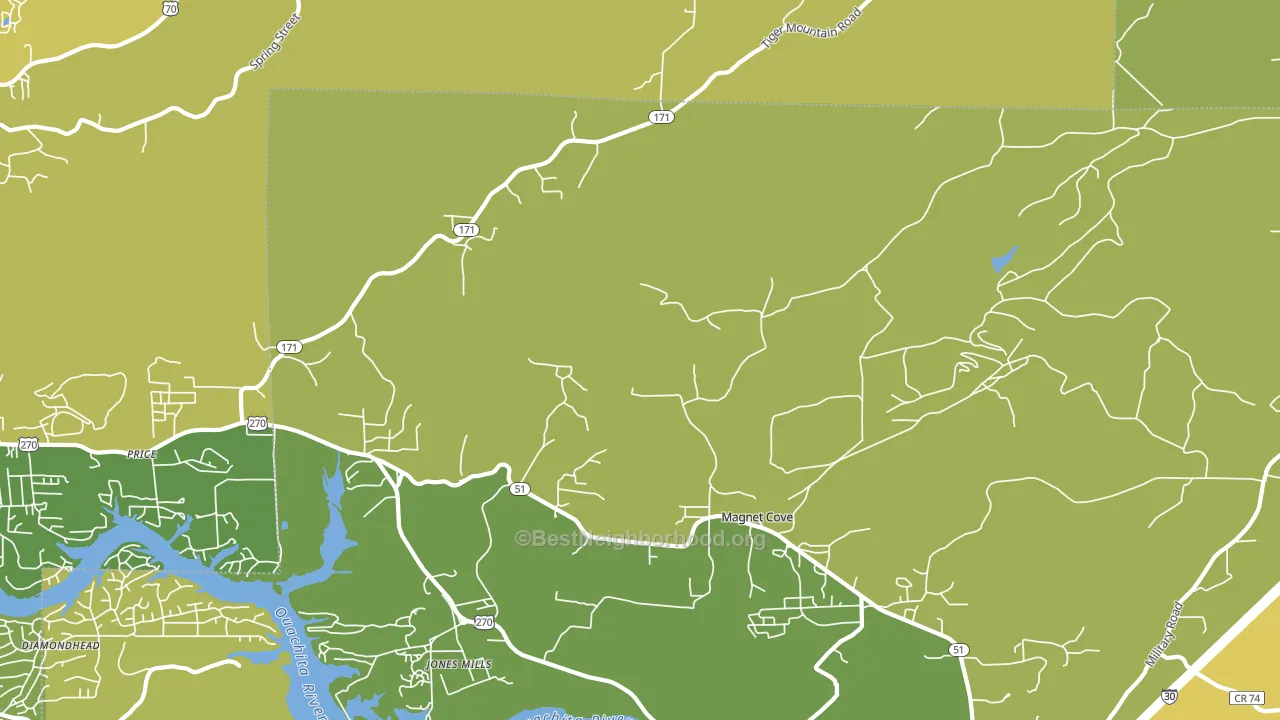 Magnet Cove, AR block-group voter-turnout map