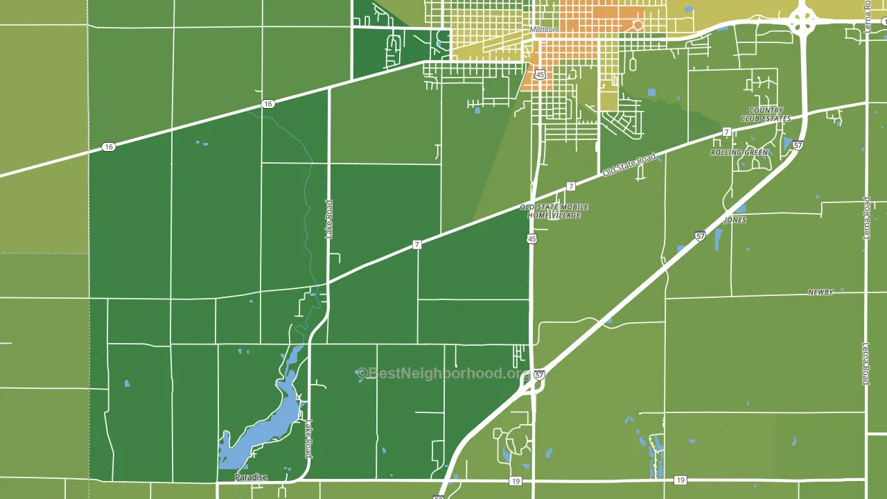 Magnet, IL block-group voter-turnout map