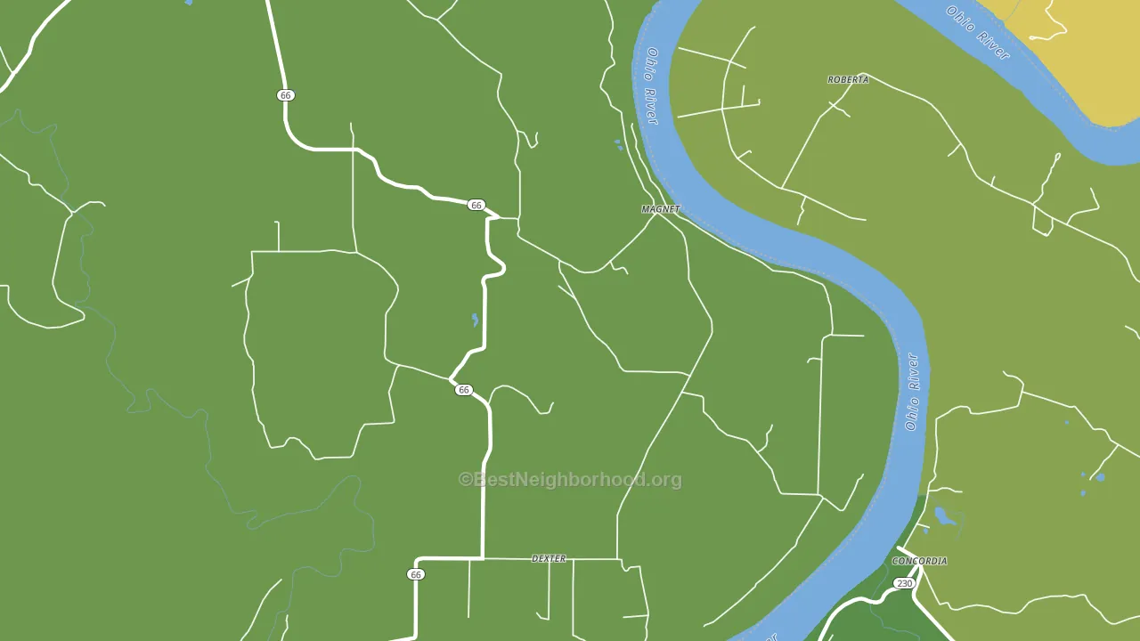 Magnet, IN block-group voter-turnout map