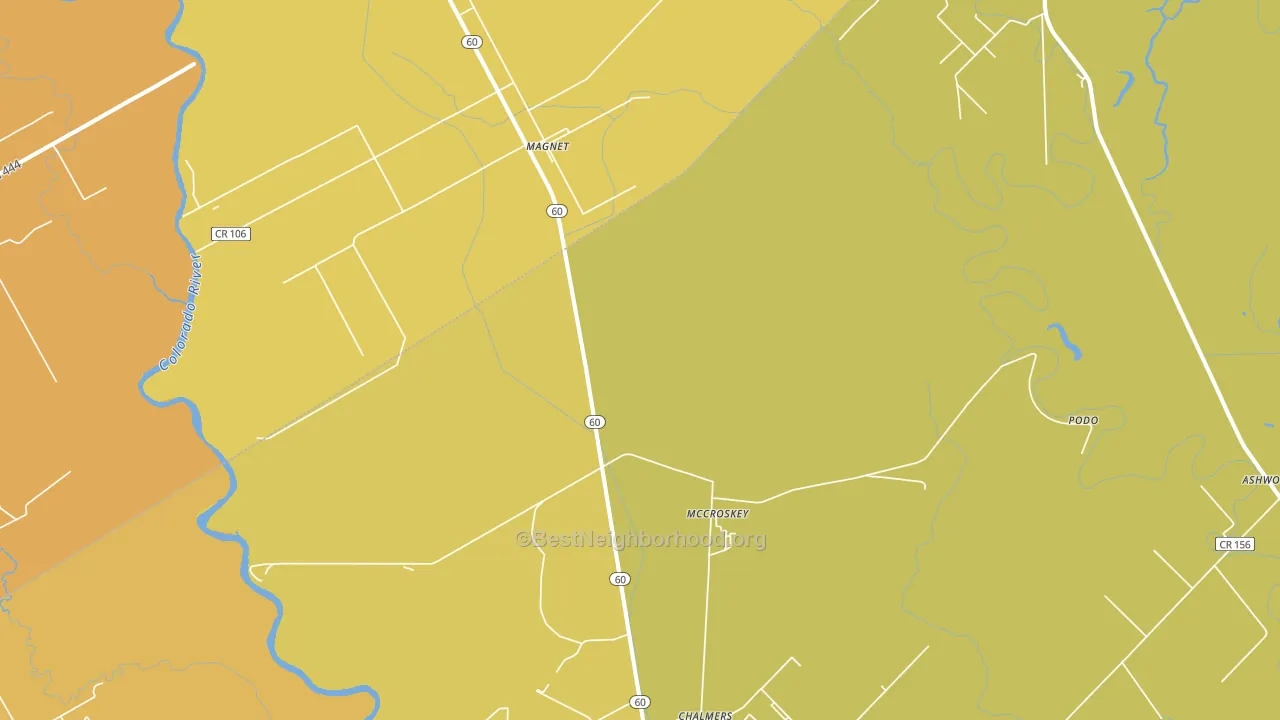 Magnet, TX block-group voter-turnout map