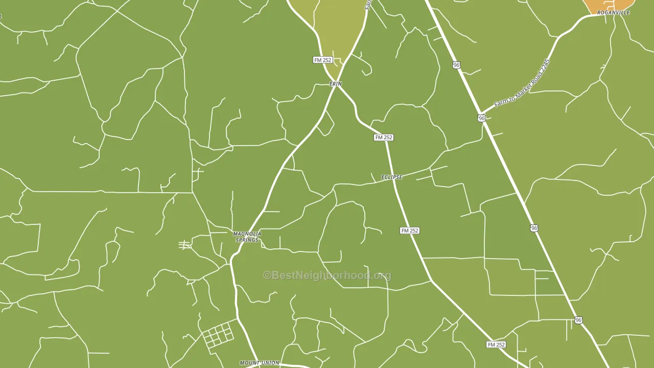 Magnolia Springs, TX block-group voter-turnout map