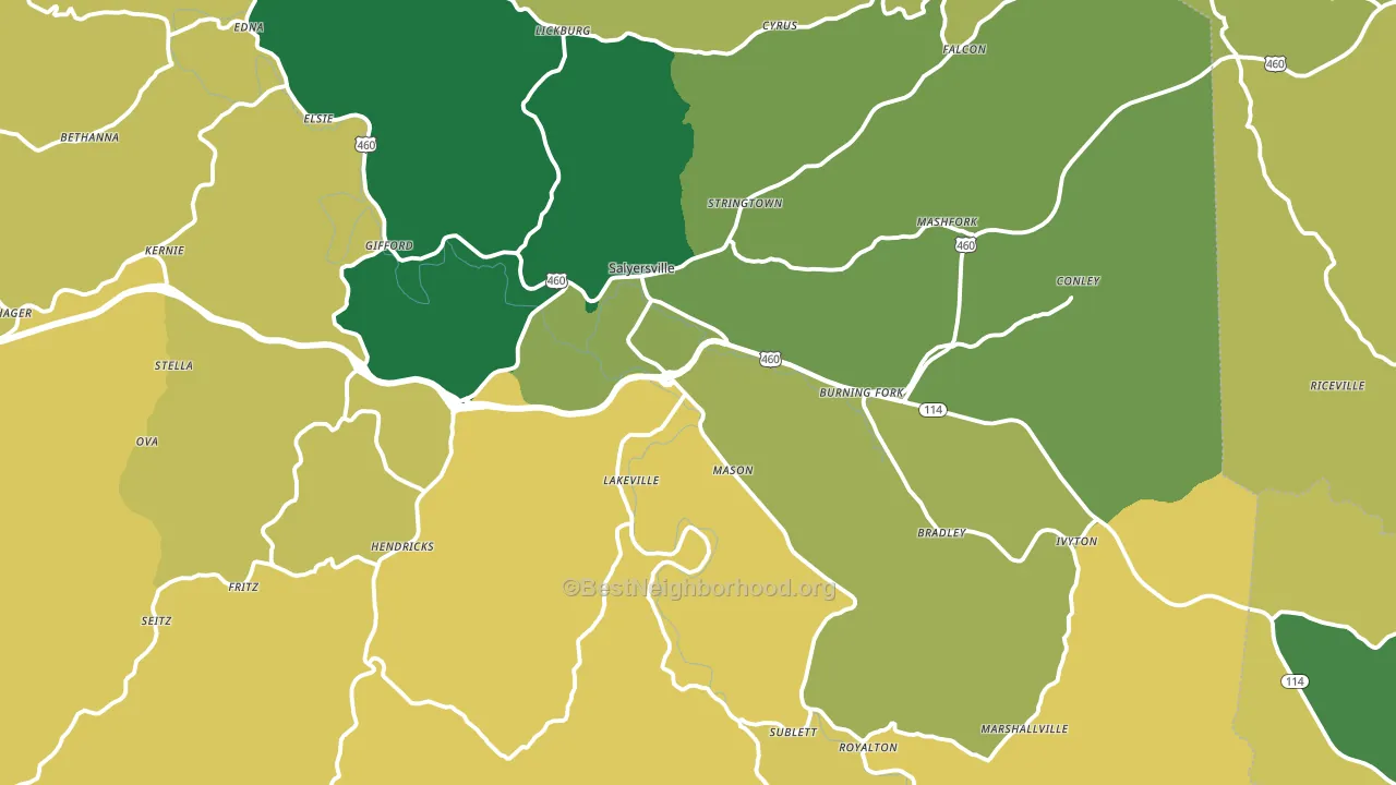 Magoffin County, KY block-group voter-turnout map