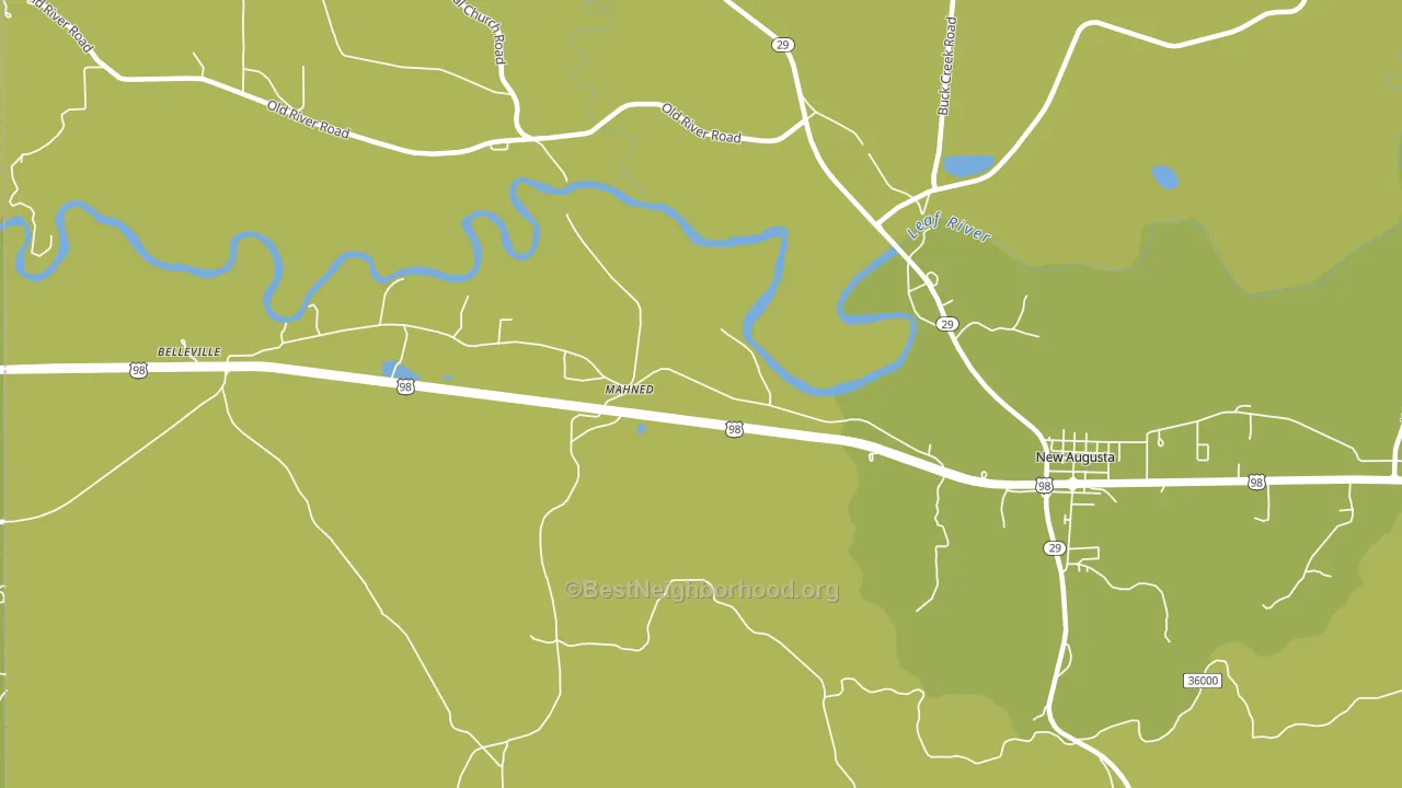 Mahned, MS block-group voter-turnout map