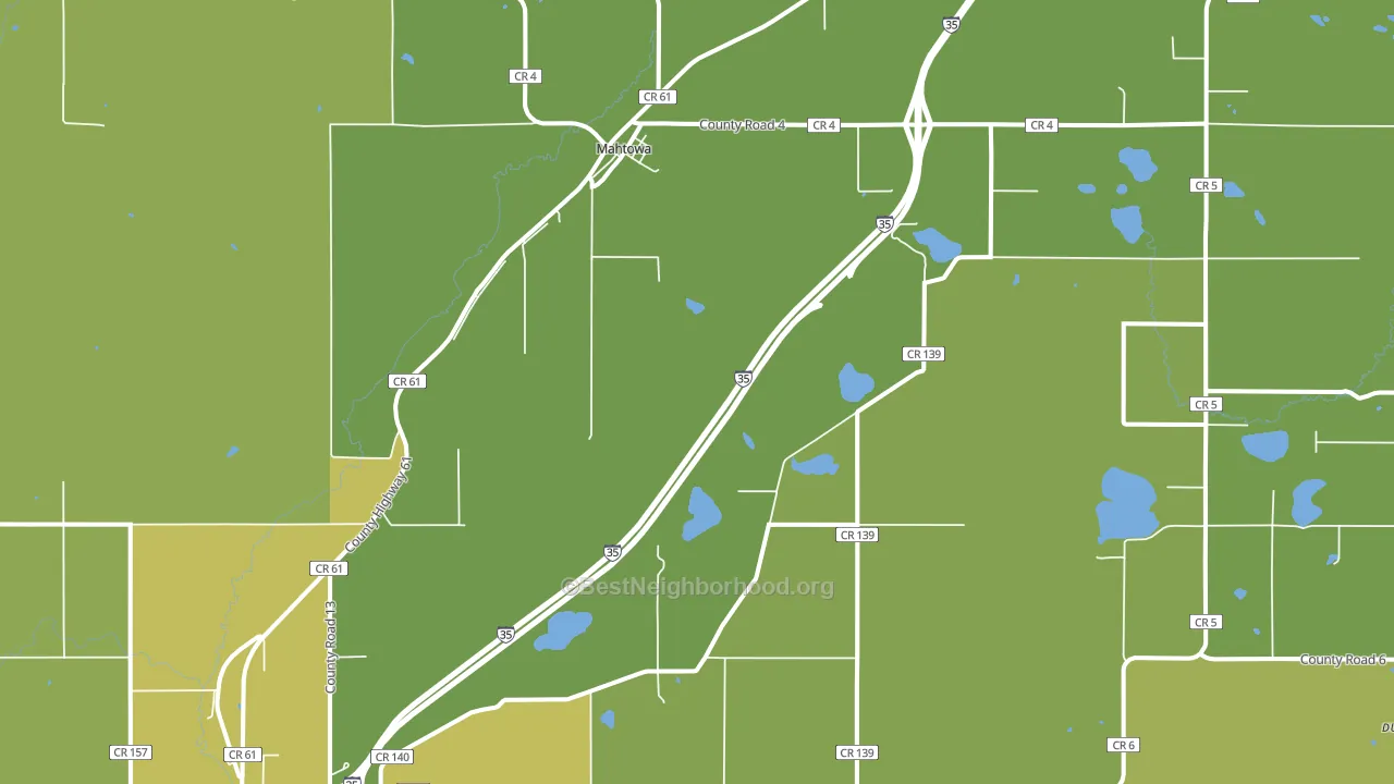 Mahtowa, MN block-group voter-turnout map