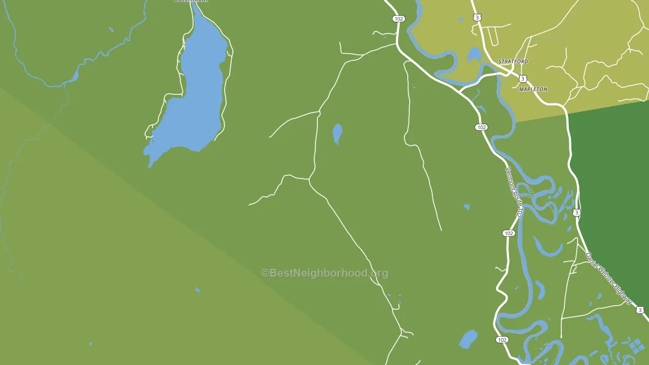 Maidstone, VT block-group voter-turnout map