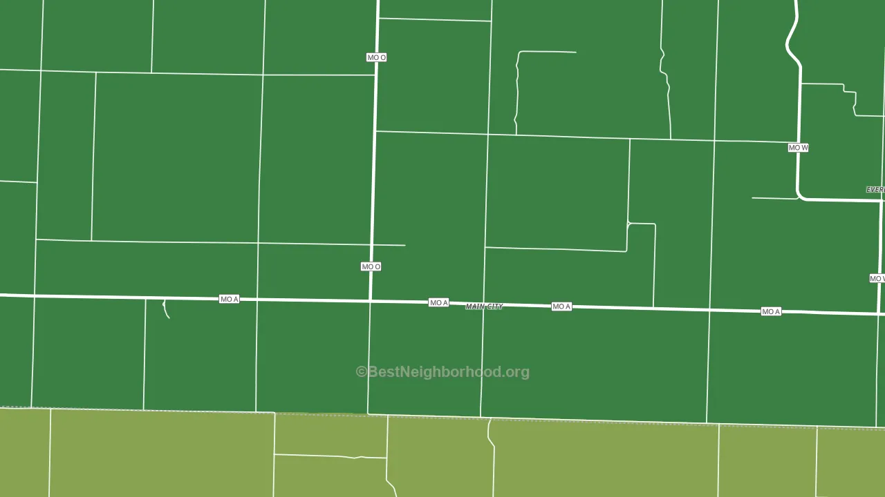 Main City, MO block-group voter-turnout map