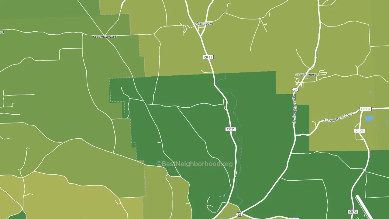 Maine, NY block-group voter-turnout map