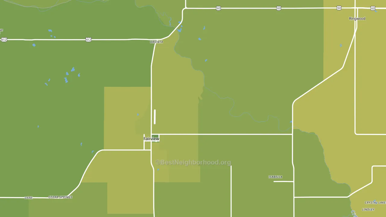 Major County, OK block-group voter-turnout map