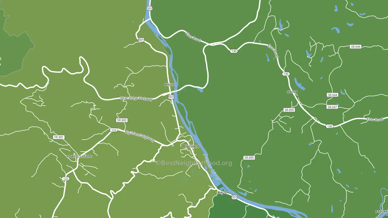 Major, VA block-group voter-turnout map